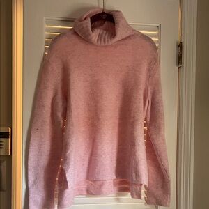 Banana Republic Pale Pink Cowl-Neck Turtleneck Sweater